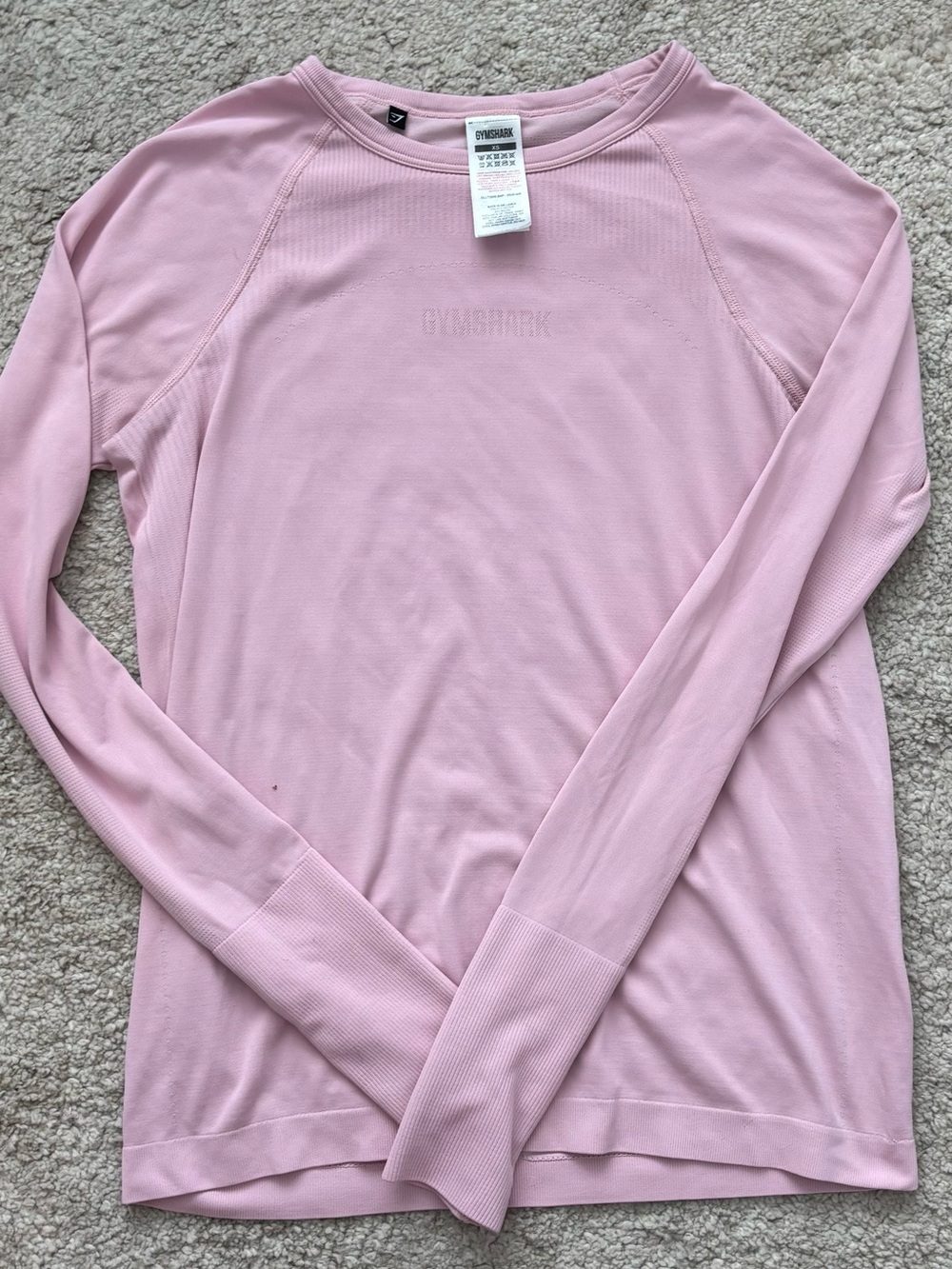 Gymshark Pale Pink Long Sleeve Seamless Pullover